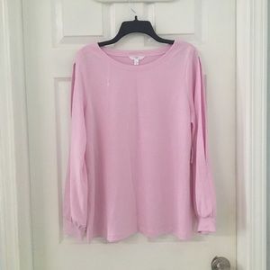 🍊#1 Long sleeve shirt with slit open sleeves.